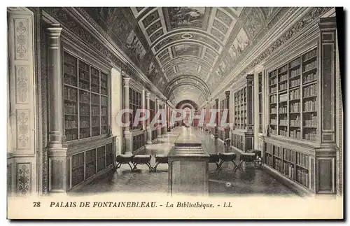 Ansichtskarte AK Bibliotheque Palais de Fontainebleau