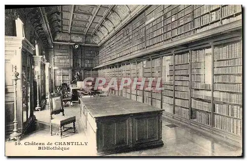 Ansichtskarte AK Bibliotheque Chateau de Chantilly