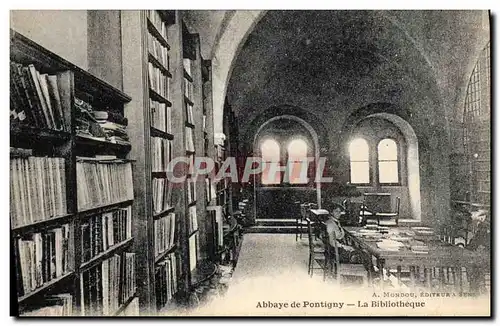 Cartes postales Bibliotheque Abbaye de Pontigny