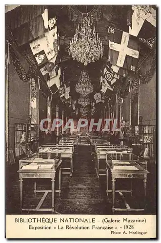 Cartes postales Bibliotheque Nationale Paris Galerie Mazarine Exposition La Revolution Francaise 1928