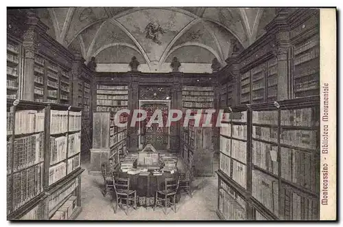 Ansichtskarte AK Bibliotheque Montecassino Biblioteca Monumentale