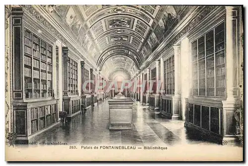 Ansichtskarte AK Bibliotheque Palais de Fontainebleau