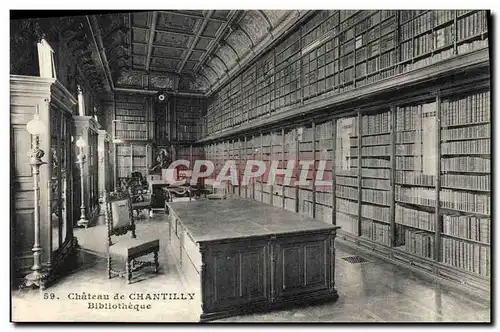 Ansichtskarte AK Bibliotheque Chateau de Chantilly