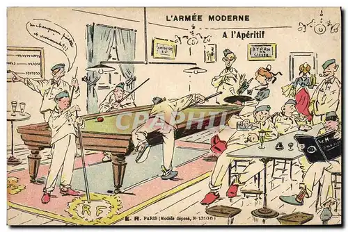 Cartes postales Billard Armee moderne Militaria