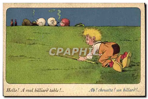 Cartes postales Billard Enfant Illustrateur