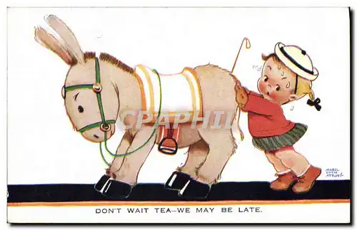 Cartes postales Fantaisie Illustrateur Enfant Poney Cheval Mabel Lucie Attwell