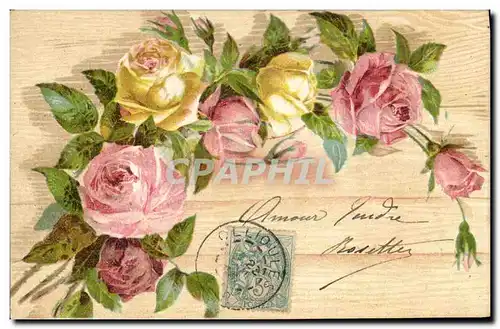 Cartes postales Fantaisie Fleurs