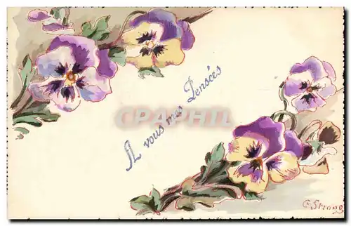 Cartes postales Fantaisie Fleurs