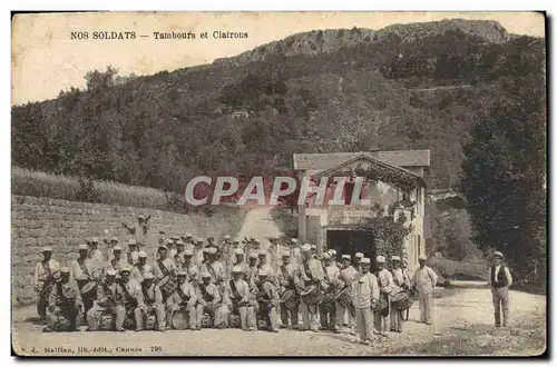 Cartes postales Militaria Tambours et clairons