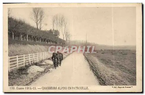 Ansichtskarte AK Militaria Chasseurs Alpins en patrouille