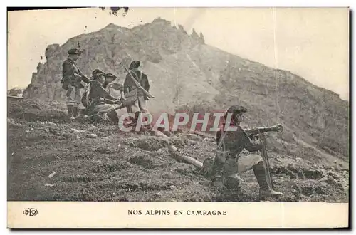 Ansichtskarte AK Militaria Chasseurs Alpins Nos Alpins en campagne