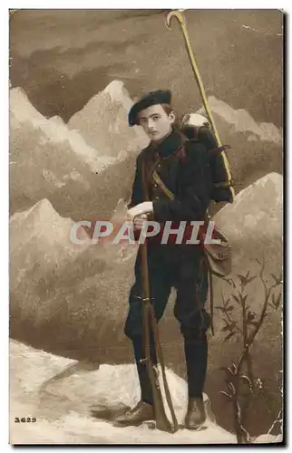 Cartes postales Militaria Chasseurs Alpins