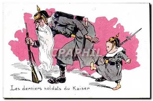 Ansichtskarte AK Fantaisie Illustrateur Militaria Les derniers soldats du Kaiser
