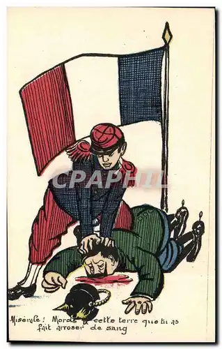 Cartes postales Fantaisie Illustrateur Militaria Miserable