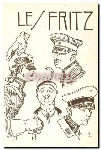 Cartes postales Fantaisie Illustrateur Militaria Les Fritz