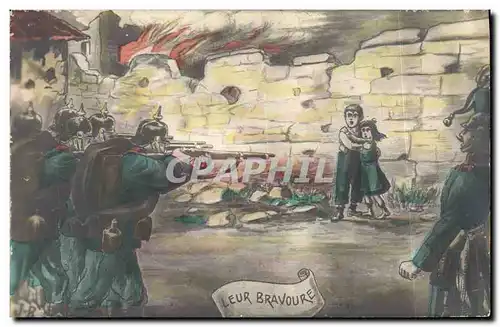 Ansichtskarte AK Fantaisie Illustrateur Militaria Enfants leur bravoure
