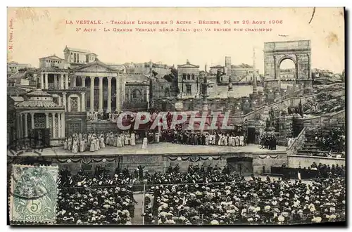 Ansichtskarte AK Theatre La Vestale Tragedie lyrique Beziers La grande vestale