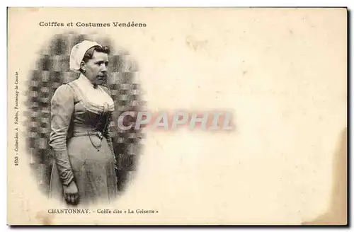 Cartes postales Folklore Chantonnay Coiffe dite La Grisette