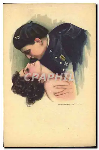 Cartes postales Fantaisie Illustrateur Nanni Femme Militaria