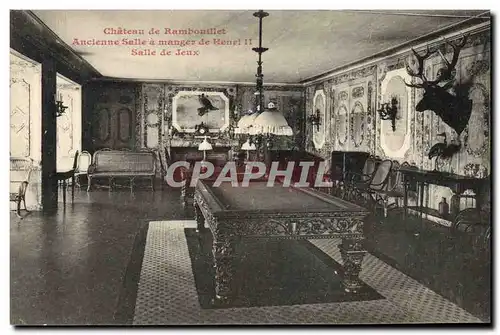 Cartes postales Billard Chateau de Rambouillet Ancienne salle a manger de Henri II Salle de jeux