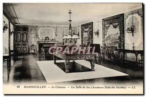 Cartes postales Billard Chateau de Rambouillet Ancienne salle des gardes La salle de jeu