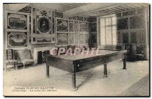 Cartes postales Billard Chateau de Bussy Rabutin La salle des devises