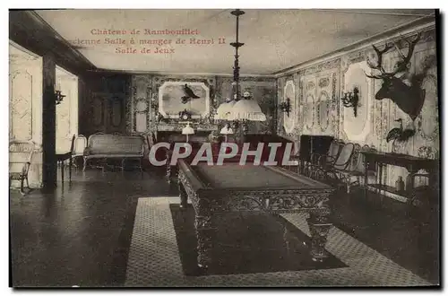 Cartes postales Billard Chateau de Rambouillet Ancienne salle a manger de Henri II Salle de jeux