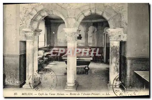 Cartes postales Billard Melun Cafe du Vieux Melun Restes de l&#39Ancien Prieure