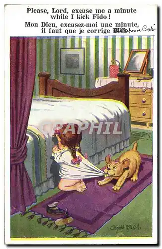 Cartes postales Fantaisie Illustrateur Enfant Donald Mc Gill Chien