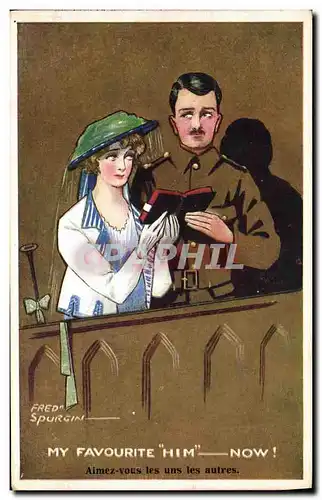 Ansichtskarte AK Fantaisie Illustrateur Femme Soldat Militaria Fred Spurgin