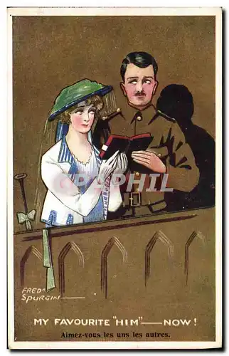 Cartes postales Fantaisie Illustrateur Femme Soldat Militaria Fred Spurgin