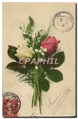 Cartes postales Fantaisie Fleurs