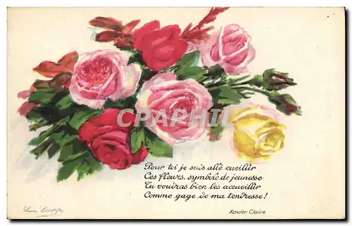 Cartes postales Fantaisie Fleurs