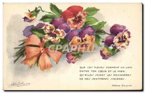 Cartes postales Fantaisie Fleurs