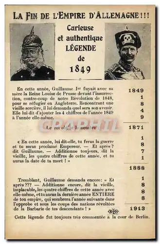 Cartes postales Militaria La fin de l&#39Empire d&#39Allemagne