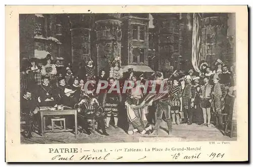 Cartes postales Theatre Patrie ! La place du Grand Marche