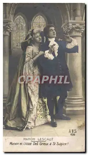 Cartes postales Theatre Manon Lescaut Manon et l&#39abbe des Grieux a St Sulpice
