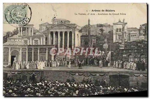 Ansichtskarte AK Theatre Arenes de Beziers La Vestale Anatheme du Grand pretre