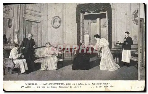 Cartes postales Theatre Paris Gymnase ces messieurs