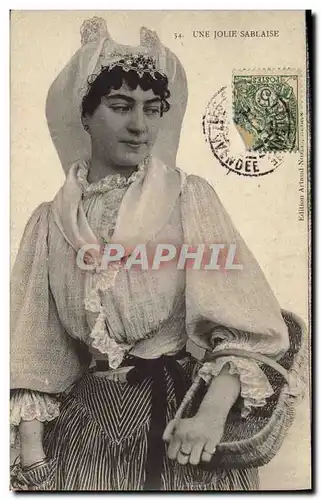 Ansichtskarte AK Folklore Une jolie Sablaise