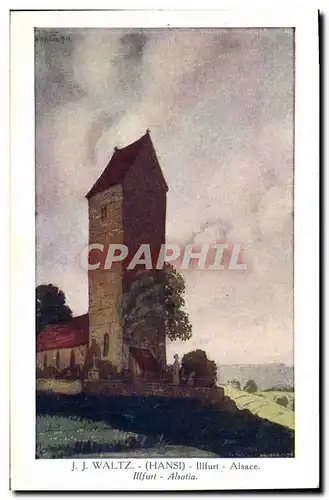 Cartes postales Fantaisie Illustrateur Hansi Alsace Illfurt