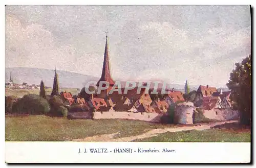 Cartes postales Fantaisie Illustrateur Hansi Alsace Kienzheim