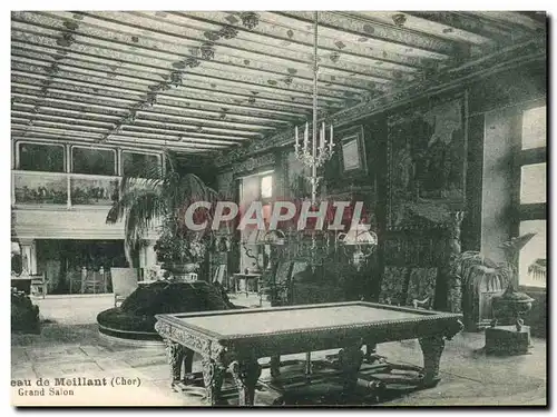 Cartes postales Billard Chateau de Meillant Grand salon