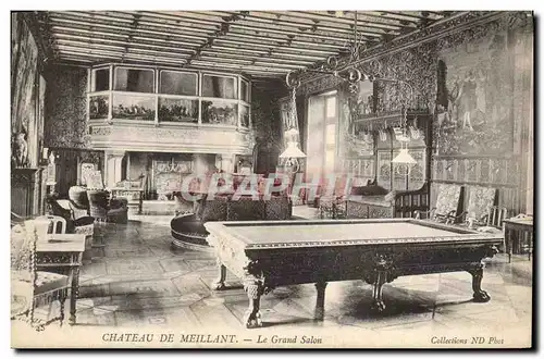 Cartes postales Billard Chateau de Meillant Le grand salon