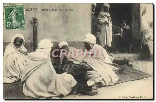Cartes postales Algerie Arabes jouant aux Dames