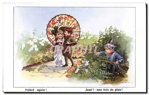 Ansichtskarte AK Fantaisie Illustrateur Enfants Foiled Again ! Militaria
