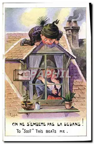 Cartes postales Fantaisie Illustrateur Right Enfants Ramoneur