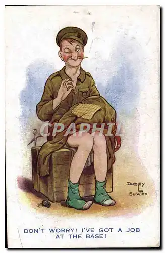 Cartes postales Fantaisie Illustrateur Dudley Buxton Militaria