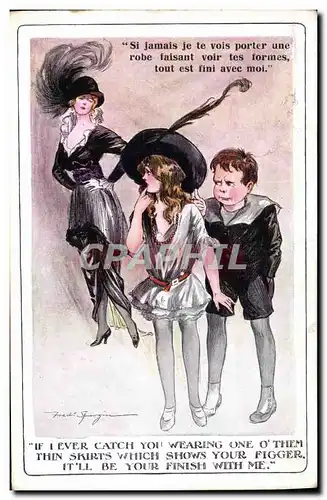 Cartes postales Fantaisie Illustrateur Enfants Femme Fred Spurgin