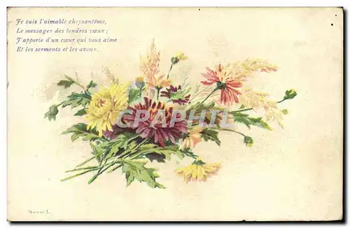 Cartes postales Fantaisie Fleurs